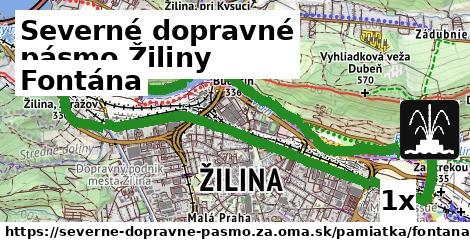 fontána v Severné dopravné pásmo Žiliny