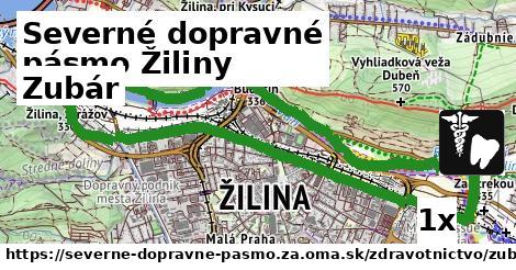 zubár v Severné dopravné pásmo Žiliny