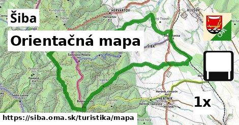 Orientačná mapa, Šiba