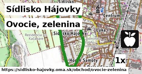 Ovocie, zelenina, Sídlisko Hájovky