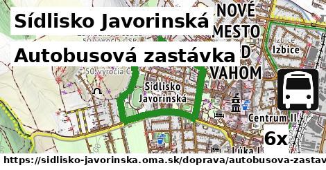 Autobusová zastávka, Sídlisko Javorinská