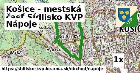 Nápoje, Košice - mestská časť Sídlisko KVP