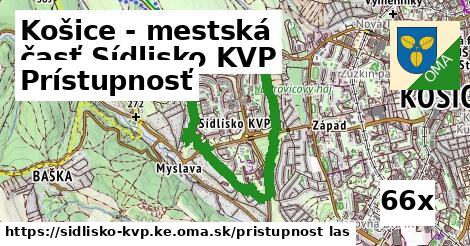 prístupnosť v Košice - mestská časť Sídlisko KVP