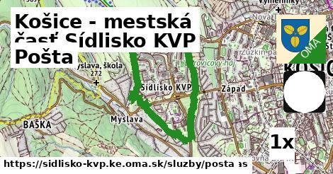 Pošta, Košice - mestská časť Sídlisko KVP