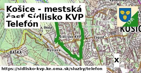 Telefón, Košice - mestská časť Sídlisko KVP