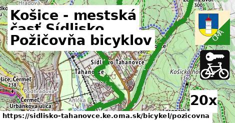 Požičovňa bicyklov, Košice - mestská časť Sídlisko Ťahanovce