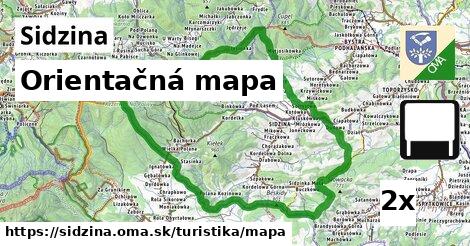 orientačná mapa v Sidzina