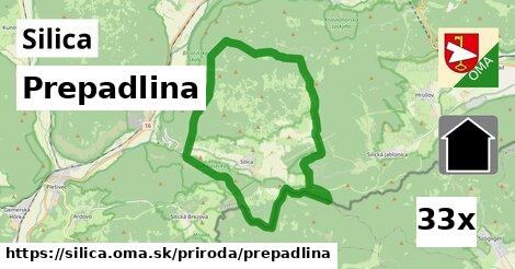 Prepadlina, Silica