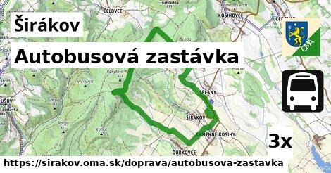 Autobusová zastávka, Širákov