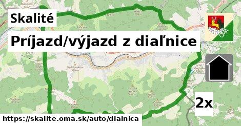 Príjazd/výjazd z diaľnice, Skalité