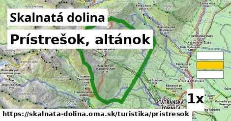 Prístrešok, altánok, Skalnatá dolina