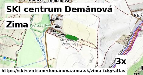 zima v SKI centrum Demänová