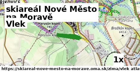 Vlek, skiareál Nové Město na Moravě