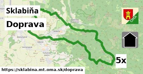doprava v Sklabiňa, okres MT