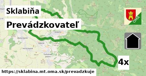 prevádzkovateľ v Sklabiňa, okres MT