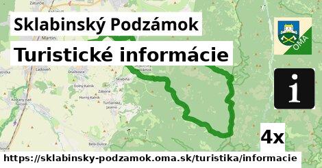 Turistické informácie, Sklabinský Podzámok