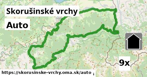 auto v Skorušinské vrchy