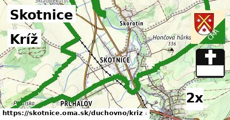 Kríž, Skotnice