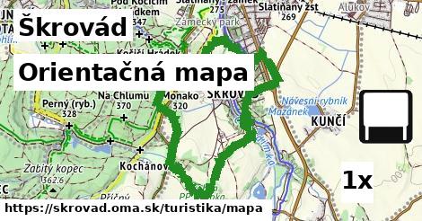 orientačná mapa v Škrovád