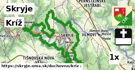 Kríž, Skryje
