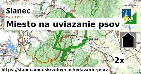 miesto na uviazanie psov v Slanec