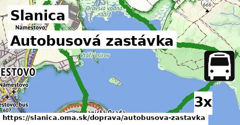 autobusová zastávka v Slanica