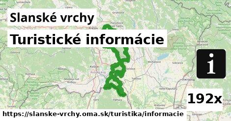 Turistické informácie, Slanské vrchy