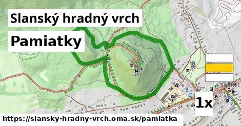 pamiatky v Slanský hradný vrch