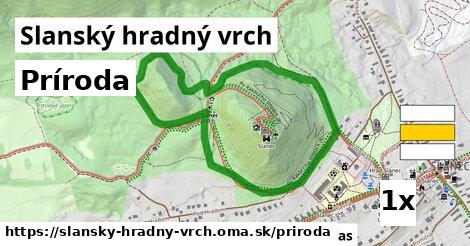 príroda v Slanský hradný vrch