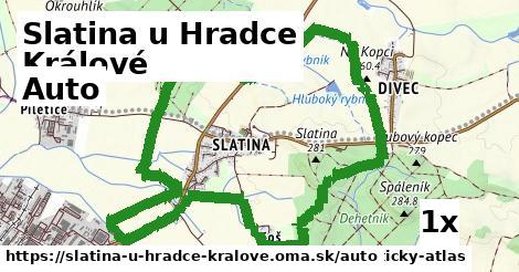 auto v Slatina u Hradce Králové