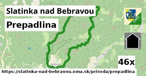 Prepadlina, Slatinka nad Bebravou