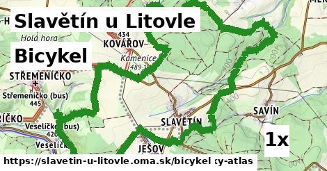 bicykel v Slavětín u Litovle
