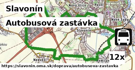 Autobusová zastávka, Slavonín