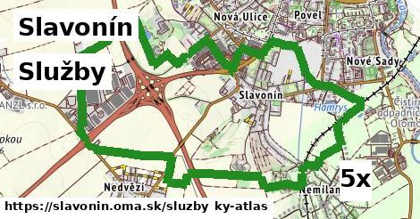 služby v Slavonín