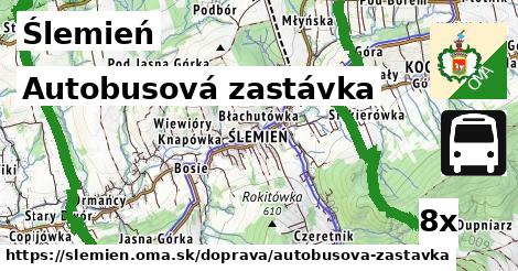 autobusová zastávka v Ślemień