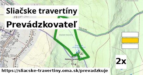 prevádzkovateľ v Sliačske travertíny