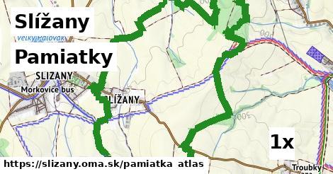 pamiatky v Slížany