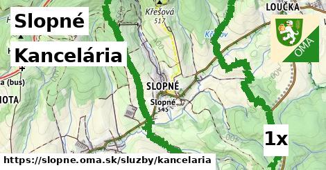 Kancelária, Slopné