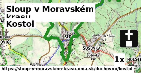 Kostol, Sloup v Moravském krasu