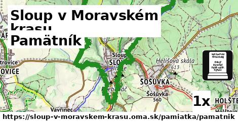 Pamätník, Sloup v Moravském krasu