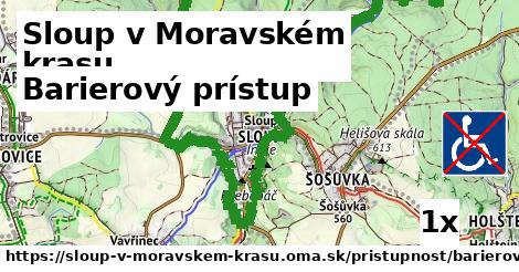 Barierový prístup, Sloup v Moravském krasu