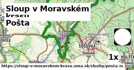 Pošta, Sloup v Moravském krasu