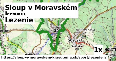 lezenie v Sloup v Moravském krasu