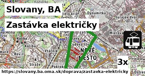 Zastávka električky, Slovany, BA