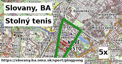 Stolný tenis, Slovany, BA