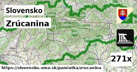 Zrúcanina, Slovensko