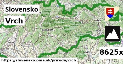 Vrch, Slovensko