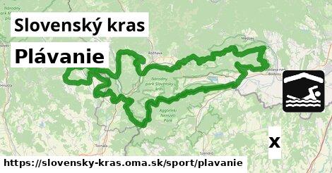 Plávanie, Slovenský kras