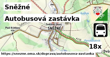 Autobusová zastávka, Sněžné