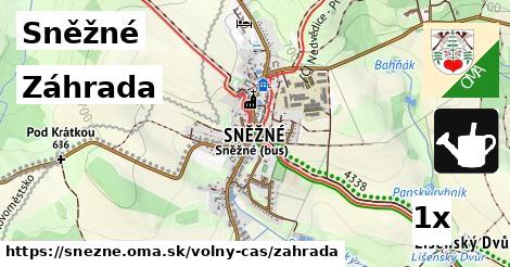 záhrada v Sněžné